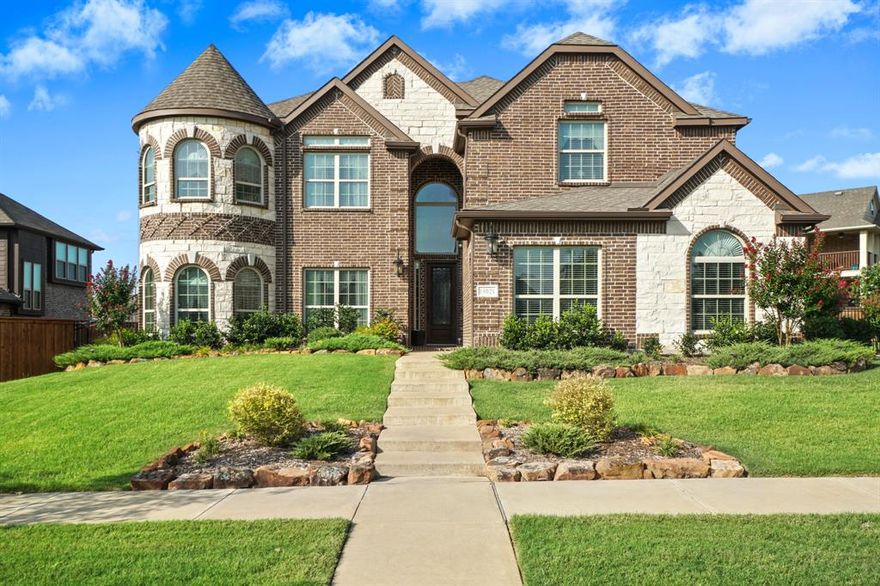 Welcome to the epitome of luxury living with this stunning home on premium oversized corner lot in the award-winning Inspiration community! The perfect blend of elegance and comfort from the moment you step inside. Grand entry features formal living and dining rooms, and family room with floor-to-ceiling stone fireplace in back. Abundantly upgraded kitchen features granite countertops, ss app w dual ovens, floor to ceiling cabinets, oversized food pantry, AND Butlers Pantry! Fridge stays! French doors to Study. Oversized primary suite w luxurious bath! Open Game Room and HUGE Media Room w stepped rows and wetbar! Projector, screen and AV equipment stay! Spacious secondary bedrooms. Outdoor living is perfection with exquisite built-in grill w bar seating, outdoor fp, and motorized shades. Relax in the heated salt water pool overlooking meticulous landscaping! Inspiration features 5 pools, lazy river, fitness center, dog parks, sand volleyball, putting green, zip line, pickelball & MORE!