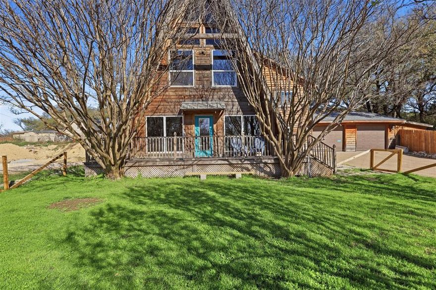 PRICE IMPROVEMENT – Exceptional Value! Now one of the best-priced homes per square foot in the neighborhood. This is not your typical A-frame. While it features the charm of A-frame architecture, much of the home is traditional construction, creating a layout that feels larger and more functional than most A-frames. This turnkey, professionally renovated home blends character with modern comfort. The inviting living room features wood ceilings with exposed beams and a sleek electric fireplace, creating a warm and cozy gathering space. The fully remodeled kitchen is designed to impress with butcher block countertops, brand-new cabinetry, new appliances, and a spacious walk-in pantry—perfect for everyday living and entertaining. A versatile game room with a charming barn door adds flexible living space ideal for recreation, a home office, or a second living area. 
The primary suite offers dual sinks, a large walk-in shower, and a generous walk-in closet. The third level provides approximately 1,000 sq ft of attic space ready to be finished, offering incredible potential for a studio apartment, creative space, guest suite, or additional living area. Additional highlights include plenty of storage, a brand-new roof (2025), and a dedicated parking pad with space for a boat or camper. The HOA also provides exclusive access to a community boat launch and fishing pier. With its unique architecture, spacious layout, thoughtful upgrades, and future expansion potential, this home offers exceptional value and a truly special place to call home.