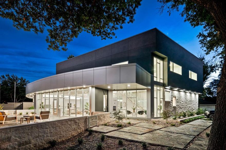 New construction-**PLEASE SEE VIDEO IN VIRTUAL TOUR** a unique 2 story modern masterpiece with open floor plan, stucco, CMU walls, and floor to ceiling windows that allow the exterior-interior spaces flow seamlessly. The flat roof complements the sleek lines of exterior curved façade defining the courtyard centered around a fire pit. The high-ceiling Miele designer kitchen and an expansive bar connects the main living area, courtyard, and covered patio. Facing the pool, a 750sf covered patio with built-in kitchen provides ideal privacy for owner’s retreat. Owner's suite and utility rooms are located on the 1st level. En suite bedrooms, living area with balcony, and in-law suite upstairs. A two-story window illuminates the floating stairs connecting the main living area to the family room upstairs. This is a one-of-a-kind smart home that is built for entertainment, work, and play year around. Convenient location near the DNT, Preston-Royal amenities, and the private school corridor.