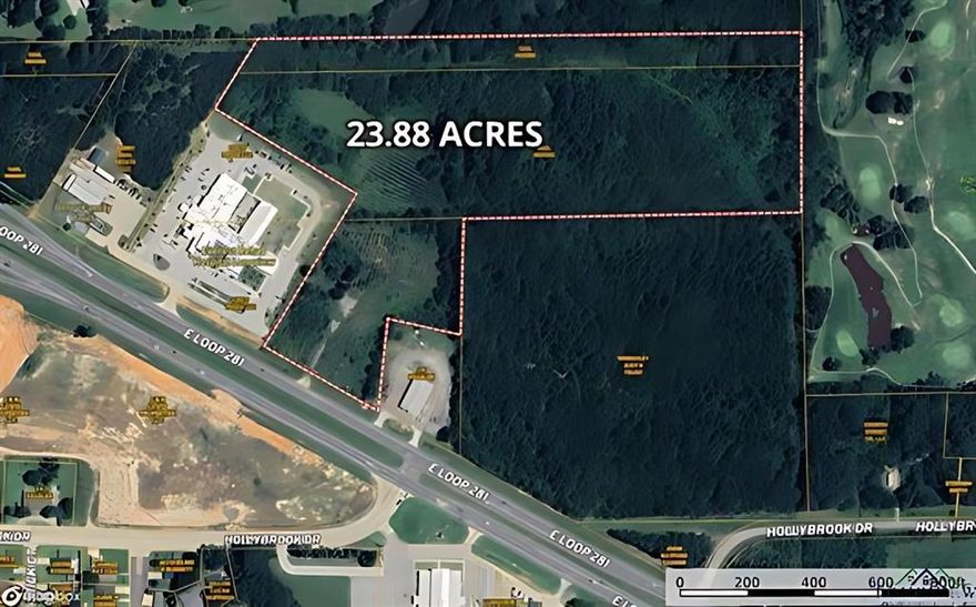 23.88 acres prime development opportunity. lots of frontage from loop 281 with cross access from everest rehab. many uses including apartments, office, hotel, retail, subdivision, etc. unique opportunity and great location at the corner of hollybrook & loop 281. call agent for more information.