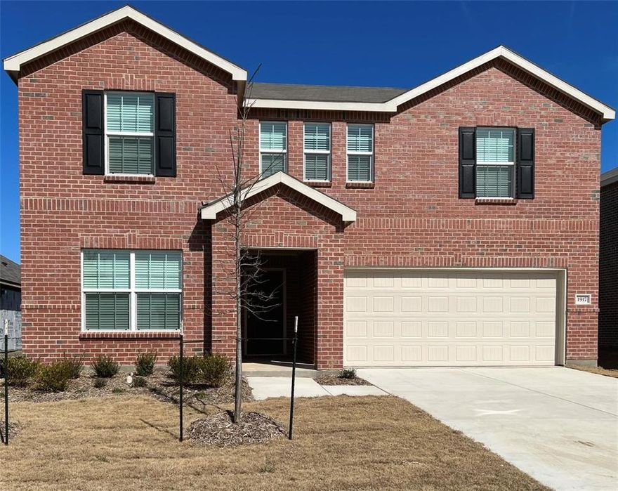 This home is located in Veranda masterplan community in Royse City.  This master-planned community offers family-oriented features, including an amenity center, swimming pool with water spray park, playground, biking and walking trails, picnic areas, and acres of open space.  Property features  4BR, 2.5BA plus 2 LA with office study. Large Master bedroom located downstairs with an ensuite bath & large master closet. Upstairs also features a large game room.  Open floorplan with kitchen island with granite countertops, lots of cabinets & pantry.