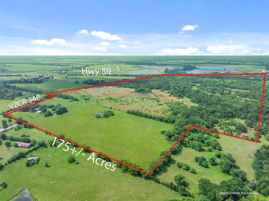 Escape to the wide open beauty of East Texas with this exceptional 175.2 acre farm and ranch property offering a perfect blend of of pasture, woods, mature oak trees and water resources. With approximately 650 feet of county road frontage and a gated entry, this property provides both accessibility and privacy in a picturesque rural setting. The land is ideal for cattle or horse grazing, recreation or future development, featuring a balanced mix of open pasture and wooded areas, along with three ponds that enhance both functionality and scenic appeal. A natural creek offers an additional water source and a private wildlife habitat. The property includes a 3 bedroom, 1.5 bath brick home with a carport and covered patio, perfect for enjoying peaceful country views. Inside you'll find both a comfortable den with a wood burning stove and a separate living room, along with a cozy kitchen featuring an eating bar, creating a welcoming space for everyday living or weekend retreats. 
Additional improvements make this property well-equipped for agricultural or hobby use, including a 25 x 30 insulated shop with electricity and plumbing for a sink, a convenient 3 stall tractor shed near the home  and an additional shed located deeper on the property.  The front yard is shaded by beautiful live oak trees, adding timeless character and curb appeal. Located in Kaufman County at the Van Zandt County line along with Hwy 80 railroad frontage and the potential for additional highway access adds versatility and investment potential in this fast growing area- all within Wills Point ISD.  Area is serviced by Trinity Valley Electric and Macbee Water.
Make your appointment today to tour this one - not many large tracts like this one for sale!!