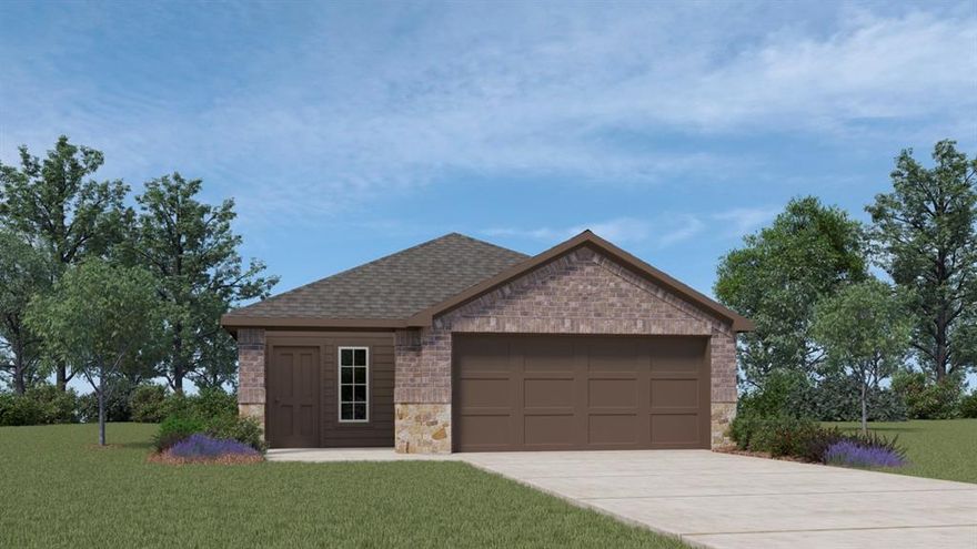 Step into this inviting home, where comfort meets effortless entertaining. The striking exterior, with its custom elevation and kiln-fired brick, sets the stage for what lies within. Greet guests on the covered porch, then through the raised panel fiberglass insulated door, into a welcoming foyer. 
The heart of this home is the expansive kitchen, featuring 36” flat panel cabinets, gleaming granite or quartz countertops, and substantial counterspace perfect for hosting gatherings. Stainless-steel appliances and a large pantry ensure you're always ready for culinary adventures. 
Laminate wood plank flooring flows seamlessly through the living areas, leading to the spacious primary suite. The luxurious primary bath, with its dual vanity, walk-in shower, and generous walk-in closet, provides a serene retreat. An innovative tech package and smart home system enhance both comfort and efficiency. This home is designed for those who love to gather and celebrate.