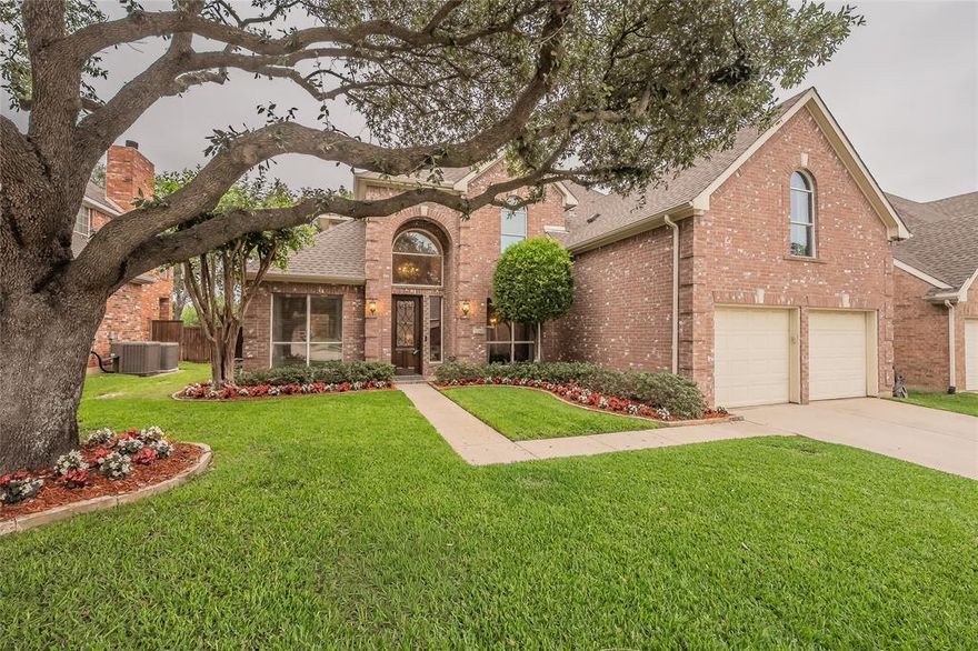 WELCOME to this beautifully maintained, one-owner home in the highly desirable Phase II of The Wellington Community in Flower Mound—where comfort, style, and location come together effortlessly.

Step into your own private backyard retreat, designed for both relaxation and entertaining. The sparkling pool and elegant waterfall create a resort-style setting perfect for hosting guests or enjoying quiet evenings at home.

Inside, you’re greeted by soaring ceilings and an open, inviting layout. The spacious kitchen features granite countertops, abundant cabinetry, and plenty of workspace, all flowing seamlessly into the family room—ideal for everyday living and gatherings alike. The main level also offers a formal dining room, a living area, and a guest bedroom with a full bath, perfect for visitors or multi-generational living.

Upstairs, the light-filled primary suite provides a peaceful escape with a large en-suite bath, dual sinks, and generous closet space. A spacious game room or media area offers additional living flexibility, along with two well-sized secondary bedrooms and a full bath.

Major updates include a new roof installed in 2021, all new windows in 2024, and brand-new wood floors throughout the downstairs in 2025—offering enhanced efficiency, style, and peace of mind.  Double cul-de-sac (no thru traffic) and great schools at every level within one mile radius.

Located in one of Flower Mound’s most sought-after communities, residents of The Wellington enjoy exceptional amenities including pools, parks, walking trails, and pickleball courts.

This home offers the perfect blend of comfort, functionality, and lifestyle—don’t miss your chance to make it yours!