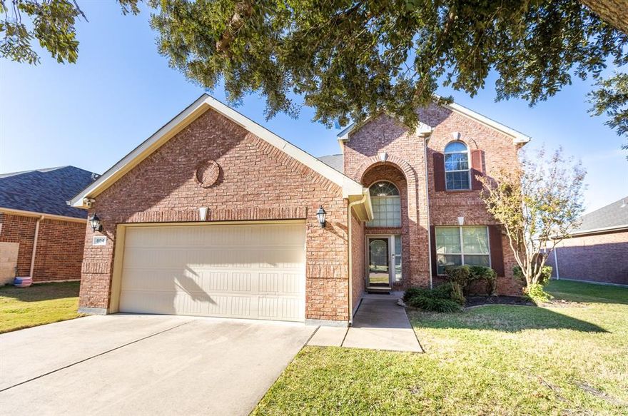 Beautiful 4-bedroom, 3.5-bath home featuring two spacious living areas. The main living room is open to the kitchen and breakfast nook, creating a warm and inviting gathering space. A large office or formal dining room sits at the front of the home. The downstairs primary suite offers a generous bedroom, dual vanities, a separate shower, a garden tub, and a large walk-in closet.

Upstairs includes a huge second living area, three sizable bedrooms, and 2 full bathrooms. Enjoy the covered back patio and a nicely sized, fully fenced yard for added privacy. The home has wonderful curb appeal with extensive landscaping and has been very well cared for.

Located in the heart of the beautiful West Bend subdivision, you’ll have access to parks, walking trails, and wide open green spaces.