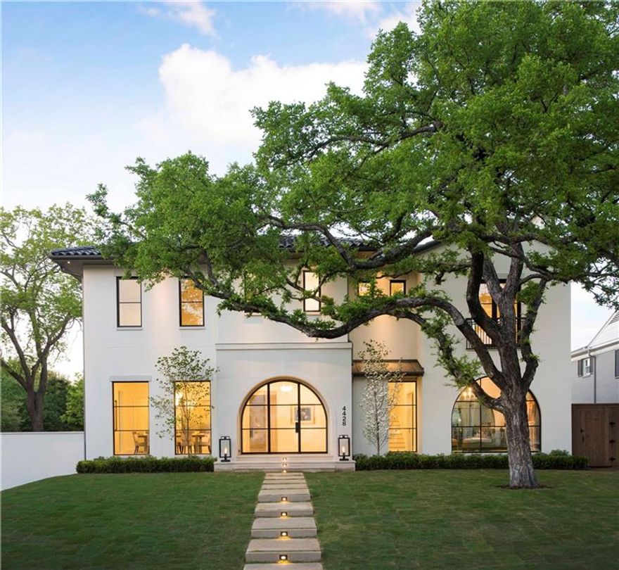 Stunning Highland Park masterpiece custom built by Danes Custom Homes on 10,993 sq ft corner lot. Interiors by Alana Villanueva, luxury living & entertaining space, transitional finishes w suburb detail including quartzite & marble kitchen & baths, white oak floors & custom steel windows & doors.  Exceptional open floorplan w great room, library, 5 en-suite bedrooms & game room.  Stucco & limestone exterior w concrete tile roof. Oversized sliding glass doors open for flowing indoor-outdoor space. Veranda w central heat & AC overlooking pool & spa w turfed & professionally landscaped yard featuring privacy wall w water feature creating a backyard oasis. Complete March 2019.