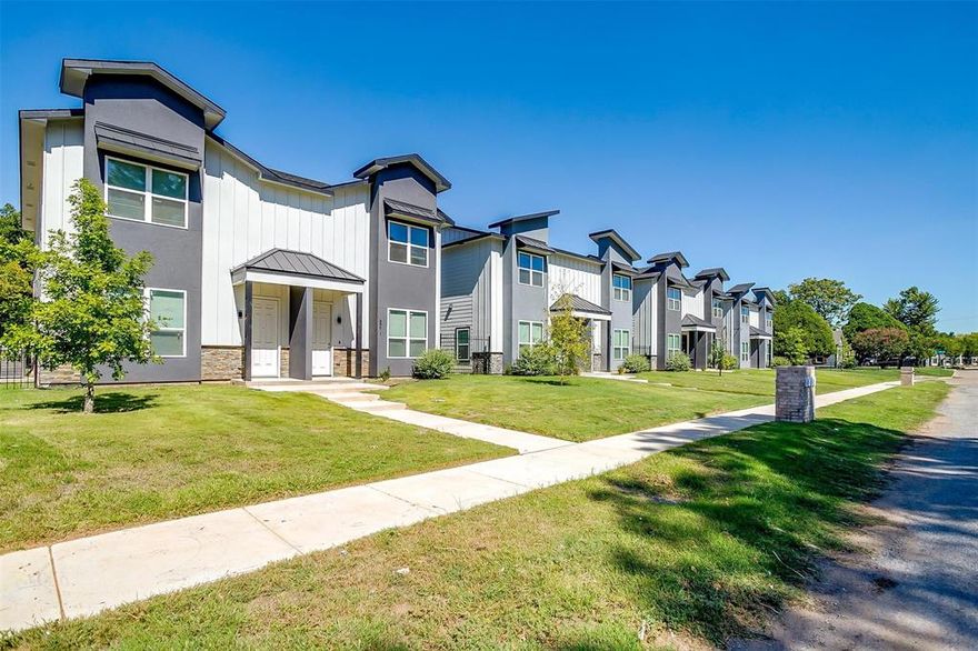 Built in 2023, these stunning duplexes offer an unparalleled investment opportunity in the heart of Fort Worth. This unique gated development consists of four duplexes, with three units featuring 3 spacious bedrooms and 2.5 bathrooms, and the fourth unit offering 2 bedrooms and 2.5 bathrooms. Each unit is crafted with a thoughtful layout, ensuring comfort and functionality for both tenants and future buyers. Situated just minutes from downtown Fort Worth, the properties are located near top dining, entertainment, and business hubs, making them ideal for tenants seeking proximity to the city's core. Each unit offers an open-concept living area, sleek kitchen with high-end finishes, and modern bathrooms with a clean, luxurious feel. Four dedicated parking spaces per unit ensure ample parking for tenants and guests. Whether you are seeking to expand your portfolio or secure consistent rental income, these duplexes provide an exceptional investment opportunity!