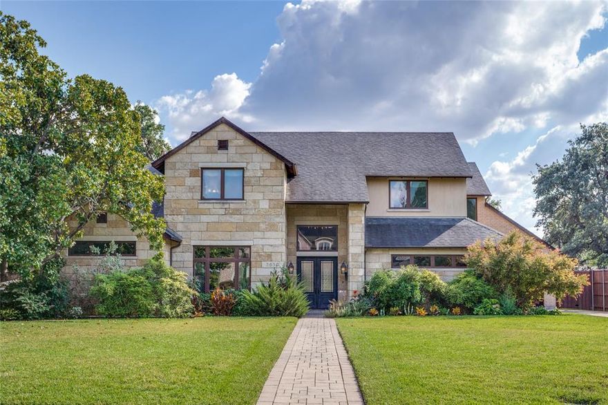 Welcome to this stunning Hill Country transitional home nestled on an expansive 100x185 lot. This exquisite residence offers the perfect blend of elegance and functionality. As you step inside, you're greeted by a beautiful foyer with a lovely sitting area that provides a picturesque view of the gorgeous backyard. Bathed in natural light from walls of windows that seamlessly blend the indoors with the outdoors, the open floorplan is perfect for both everyday living and entertaining. The gourmet kitchen, a chef's delight, features expansive counter space and abundant storage. It opens to the family room, complete with a beautiful fireplace, offering enchanting views of the backyard and patio from every angle. Adjacent to the family room, a separate media room provides an ideal additional living space. The primary suite is a serene retreat with a vaulted ceiling and ample room for a sitting area. It is surrounded by natural light and includes a luxurious primary bath with dual counters, a separate vanity, a jetted tub, and an exceptionally spacious closet. The first floor is completed by a handsome office and a guest suite, ensuring convenience and privacy. Upstairs, you'll find three generously sized ensuite bedrooms, a work center, and a third living area, making this home as practical as it is beautiful. This property is truly a masterpiece, offering an unparalleled lifestyle in a sought-after location.
