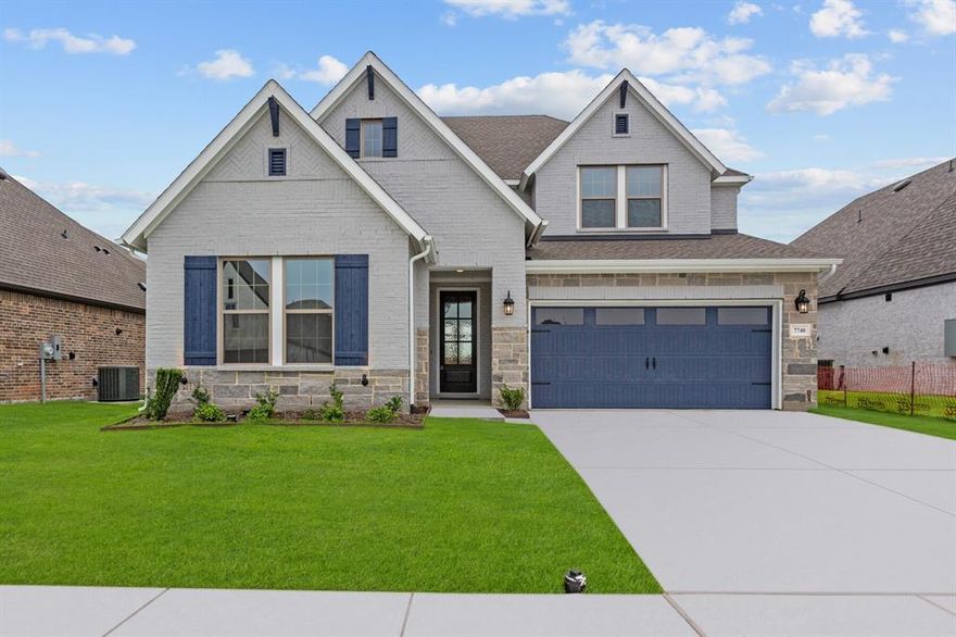 This extraordinary new home in Tavolo Park boasts an open-concept design flowing seamlessly from the luxury kitchen through the sunlit dining and into the family room ideal for gathering. The expansive covered patio offers a breezy place to enjoy your outdoor leisure time. Options are endless in the enclosed study to create the perfect home office, craft room or lounge. The additional bedrooms include sizable closets, and room for personal flair. The owners retreat is complimented by a super shower as well as a spacious walk in closet. Our EnergySaver appliances and windows make it that much sweeter for you to enjoy this lovely home. Send David Weekley’s Tavolo Park Team a message to begin your #LivingWeekley adventure with this fantastic new home in Fort Worth, Texas!