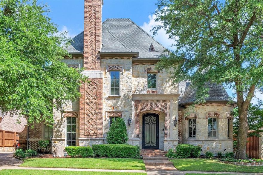 MULTI-GENERATIONAL HOME in Frisco’s prestigious gated and guarded Villages of Stonebriar Park! If you’re seeking space, privacy, and versatility for extended family living—look no further.

With over 6,000 square feet of quality craftsmanship on a quiet cul-de-sac, this home offers 5 spacious bedrooms with ensuite baths. The 14’ x 18.5’ suite across from the elevator is ideal as a second primary—with a 10’ x 13’ bath easily convertible for wheelchair accessibility.

The gourmet kitchen features double ovens, a 6-burner commercial gas range with griddle, built-in fridge, huge island, and farmhouse sink—opening to a massive family room perfect for entertaining. There's formal dining for special occasions, plus a large breakfast nook and bar for everyday meals.

Enjoy movie nights in the first-floor theater—projector and screen included. The main primary suite is truly a retreat with dual closets, dual vanities, dual toilets, a spa shower with body sprays and rain head, soaking tub, and a two-sided fireplace.

Step outside to your own private oasis: a lush, year-round green backyard with low-maintenance turf, covered patio, built-in grill, and a sparkling pool and spa.

Recent upgrades include new HVAC units and water heaters. Located just minutes from The Star, Dallas North Tollway, Stonebriar Country Club, Stonebriar Mall, and endless dining and entertainment. Frisco ISD. VACANT & MOVE-IN READY!