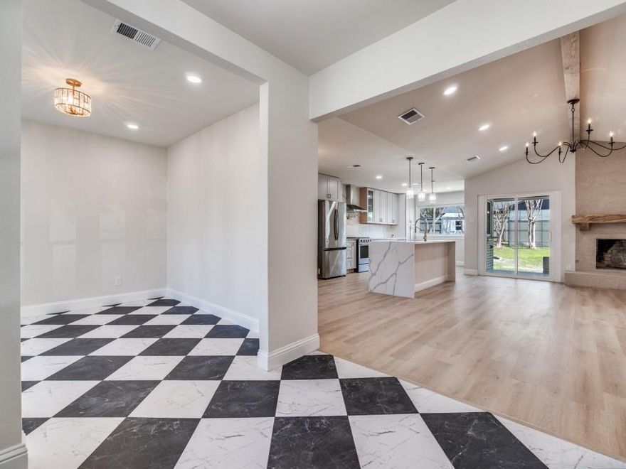 A beautifully designer-renovated single-story home in the Lake Highlands area, where light, space, and style come together effortlessly. This rare listing with a pool offers an open-concept floor plan that flows seamlessly into a stunning custom kitchen—the true heart of the home—perfect for gathering, celebrating, and everyday living. A dedicated private office provides the ideal work-from-home space, while an elegant dining area sets the stage for memorable dinners and special occasions.

Sunlight pours through expansive windows, filling each room with warmth and natural light. Step outside to your private backyard retreat featuring a fully renovated saltwater pool, a large backyard with plenty of room to play and entertain, a storage shed, and even a charming greenhouse—creating endless possibilities for gardening, hobbies, and outdoor enjoyment.

Thoughtfully updated with a new roof, new windows, and updated plumbing and electrical, this home offers both timeless beauty and peace of mind.

Ideally located within walking distance to Highland Meadows Elementary, this home blends comfort, convenience, and lifestyle in one exceptional opportunity.

This isn’t just a home—it’s a lifestyle.