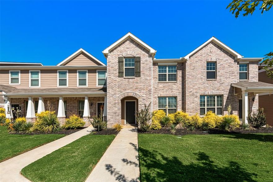 You will love coming home to this charming townhome ideally positioned on a quiet cul-de-sac street in North Denton. The 1st level offers an open concept living space, ideal for both family relaxation and entertaining guests. The chef in your family will enjoy preparing meals in the well-appointed kitchen enhanced with rich cabinetry, ample counter space and breakfast bar. Privacy is not a concern as all bedrooms are located on the 2nd floor. Spacious owner's retreat with walk-in shower, dual sinks and large closet provides the perfect escape to unwind at the end of the day. The home has been freshly painted and features gorgeous new wood like luxury vinyl plank flooring downstairs. Enjoy easy maintenance living as HOA includes exterior maintenance and lawn care. Excellent location with easy access to major thoroughfares, Discovery Park, UNT, TWU, and Denton Square with an abundance of restaurants, shopping and recreation.