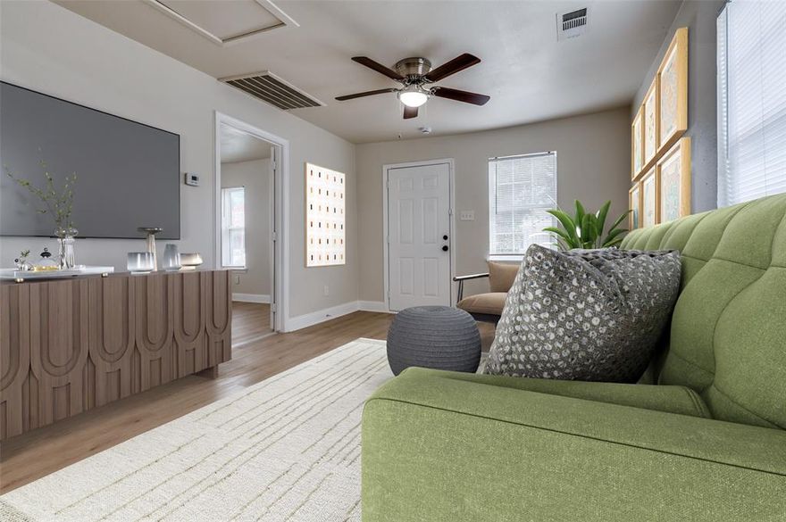 Freshly updated and move-in ready! This home features new flooring and fresh paint throughout, creating a bright, clean feel in every room. You’ll also find updated light fixtures throughout. The home includes a primary bedroom with a private ensuite bathroom, offering added comfort and convenience. Whether you’re looking for a great investment opportunity or a starter home, this property checks all the boxes. The functional layout offers comfortable living with plenty of potential to make it your own. Conveniently located with easy access to major highways and just 15 minutes from downtown Dallas, you’ll enjoy quick commutes and close proximity to shopping, dining, and entertainment. Don’t miss this great opportunity!