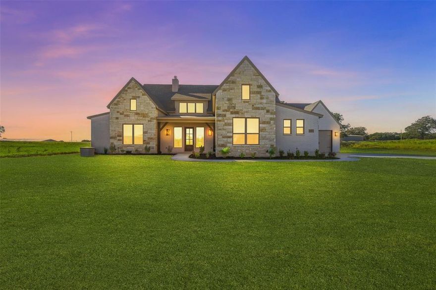 WELCOME HOME to 231 Sweetgrass in Prairie Winds ! This split-bedroom layout house has it all! The moment you walk through the door, you will be amazed as the ceiling height exceeds 20 feet, with cedar beams throughout the home and a stone fireplace with a shiplap design to the ceiling. In the kitchen, you will see an oversized island that is perfectly adjoined but still separate from your living room, perfect for hosting guests for the big game or holidays with family or friends! The master bedroom has cedar accents and a spacious bathroom with a custom closet design. The garage design is a 2 car and a split single door perpendicular to the 2 cars that face the front for a beautiful elevation look and great curb appeal! A great oversized lot also comes with this home and views from every direction! This home has it all and is waiting for you!