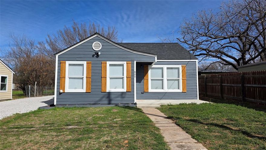 Come see, This tastefully remodeled home in Bowie, TX. Featuring 2 Bedrooms and 1 Bathroom. Updates include new windows, flooring, paint, doors, and key functional and structural updates to include New AC, Plumbing, Electrical work done bringing this charming classic home up to current code compliance. This home has much to offer and see.