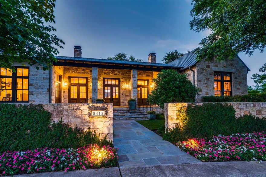 Luxury living in the heart of the city! Located in the coveted Lobello Estates area of Preston Hollow, this beautiful Bob Thompson built home sits on a large estate lot. Stephen B. Chambers, architect, designed the home for the current owners. Wonderful Hill Country style home with 5 beds, 5 full baths and one half bath. 4 living areas give the homeowners plenty of room to gather or find a peaceful retreat. Property has 6491sf on a large lot with a large pool and deck area for entertaining and family gatherings! Property has a wine cellar and workout or craft room and a 3 car garage. Metal roof was recently replaced. Located in close proximity to the best private schools and convenient to the tollway and other major freeways!