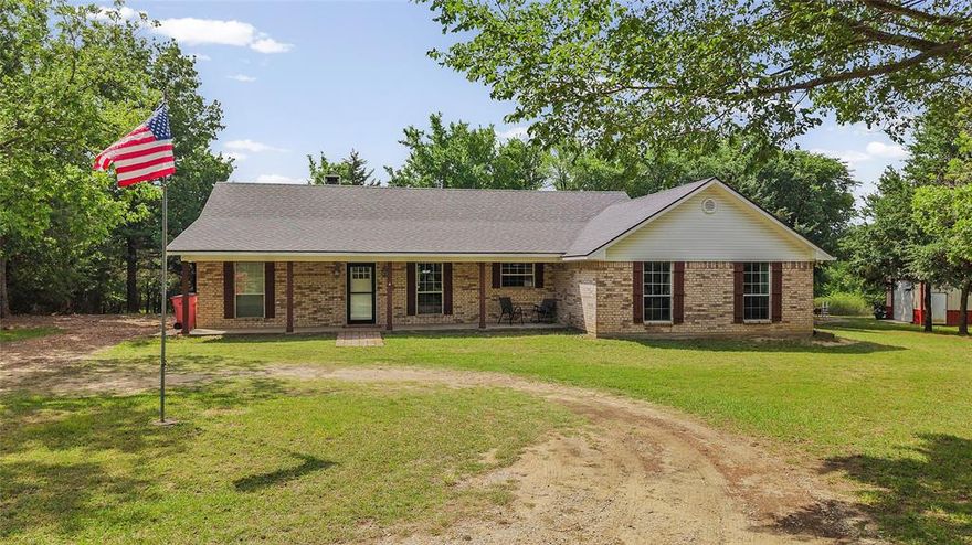 Set on 12.3 acres of gently rolling terrain, this beautiful country property offers a peaceful retreat surrounded by mature oak trees, abundant wildlife, and wide-open skies. From the moment you arrive, the pipe fencing and gated entrance create a welcoming first impression with charm, privacy, and security. Recently updated with major improvements completed within the last 4 years or less—including a new roof, septic pump, flooring, dishwasher, exterior doors, fresh paint, water heater, and microwave—this home blends modern updates with timeless country appeal. Inside, you’ll find an inviting open floor plan designed for comfortable living and easy entertaining. The spacious living room is anchored by a classic wood-burning brick fireplace, perfect for cozy evenings with family and friends. The split-bedroom layout offers privacy and functionality, while the oversized den provides flexibility as a home office, second living area, or relaxing retreat. The kitchen features stainless steel appliances, including a dishwasher, microwave, cooktop, and oven, making meal prep both convenient and enjoyable. Step outside and experience all that country living has to offer. The acreage is fenced and cross-fenced, ideal for livestock, horses, or easy land maintenance. A 20x30 shop with an overhead door offers excellent storage or workspace, and an additional building with a lean-to is perfect for hay, equipment, or lawn tools. The backyard includes a fun treehouse for kids, creating a special place for play and memories.
Frequent visits from deer, birds, and other wildlife enhance the serene, picturesque setting year-round. Whether you're seeking a full-time residence or a quiet escape, this property offers comfort, functionality, and natural beauty in one exceptional package.