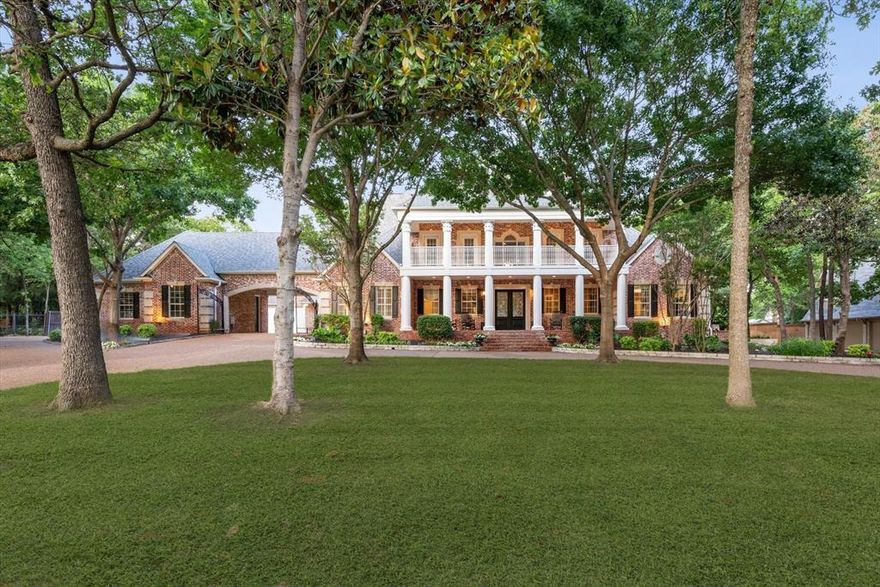 Nestled amidst the prestigious landscape of Southlake, this estate epitomizes the essence of Southern charm and elegance.
Approach the grand entryway flanked by stately columns, and step into a world of refined beauty and impeccable craftsmanship. Meticulously updated to enhance its timeless charm, this home seamlessly blends classic elegance with modern luxury, creating an ambiance of understated sophistication.
The interior boasts five bedrooms, each uniquely designed, updated and all offering en-suite bathrooms. The master suite is a private retreat with a spa-like bathroom and custom closet.
The heart of the home is the inviting screened porch, featuring charming brick floors and offering a serene space to relax and entertain. This outdoor oasis is the perfect spot to enjoy the gentle Southern breeze and the lush surroundings.
Located in the highly-sought after, top-ranked Carroll ISD schools, experience the epitome of Southern living in this exceptional Southlake estate.