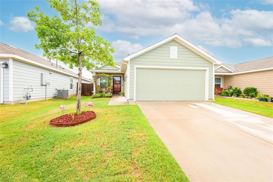 Cute 3 bedroom 2 full bath cottage in popular Preserve at Honey Creek! Recent upgrades include walk-in shower in the Primary Suite, gutters and Energy Efficient Solar Panels! Contact agent for details.Please see Utilities posted in documents! Home also includes luxury vinyl plank flooring, great kitchen with rich quartz counters, gas cook-top and tons of storage. Huge Primary Suite and update bath with walk in shower. Spacious family room. Large secondary bedrooms and 2nd full bath. Finished out 2 car garage. Large private fenced backyard and perfectly located close to the neighborhood pool, playground, splashpad and Pavilion! 4.5% Qualifying Assumable. See agent for details.