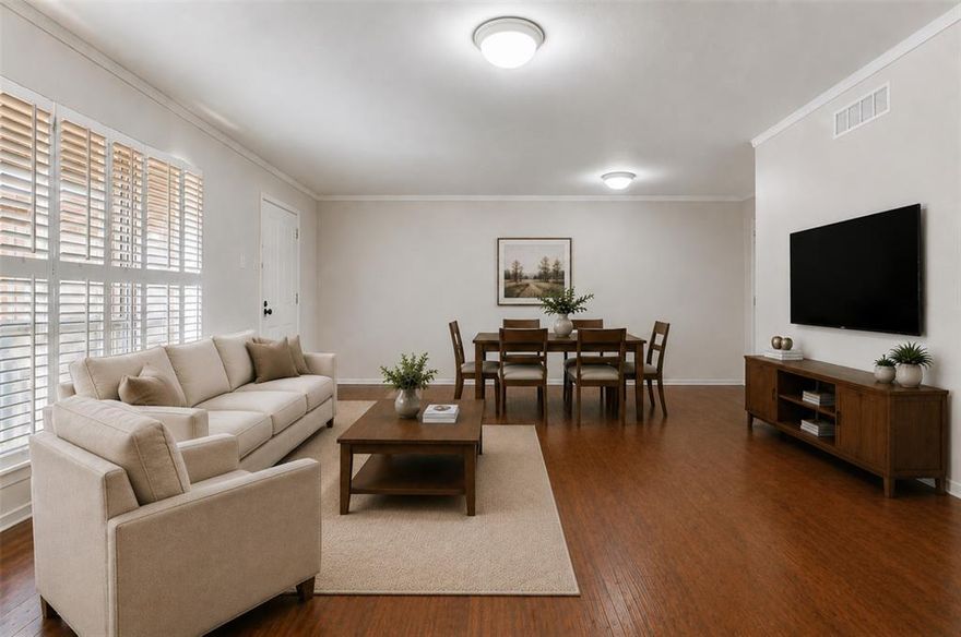Welcome to Park Central Condos, offering comfortable and convenient North Dallas living in a great community. This first floor, spacious unit features an open living and dining area, abundant natural light, and functional floor plans with generous bedrooms and baths. Residents enjoy community amenities such as a swimming pool and HOA-maintained common areas. Ideally located near Central Expressway and LBJ Freeway, Park Central provides quick access to shopping, dining, medical centers, and direct access to the hiking trail! —Making it an excellent option for both homeowners and investors. The HOA covers electricity, water, sewer, trash, and blanket insurance.