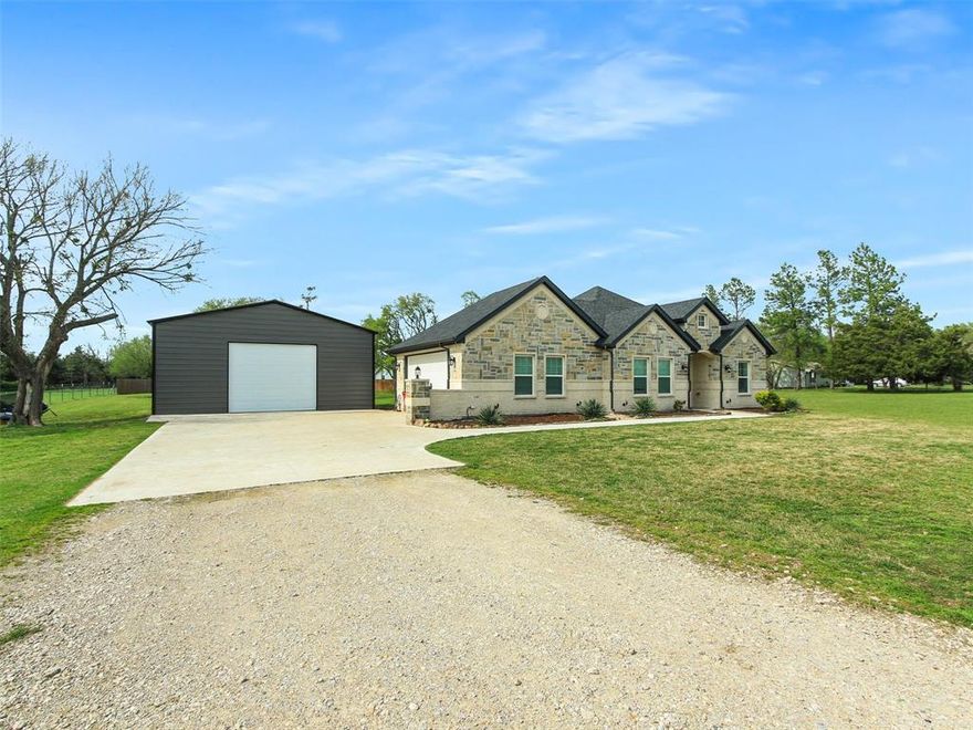 Welcome to this stunning 4-bedroom, 2-bathroom home, nestled on a peaceful 1.134-acre lot, complete with its own serene pond. Perfectly blending privacy and convenience, this property offers plenty of space for outdoor activities, gardening, or simply enjoying nature’s beauty. The home boasts a spacious layout, with well-sized bedrooms and bright, inviting living space. The large kitchen provides ample, stained, cabinetry and counter space, ideal for family gatherings and entertaining. Step outside to discover the impressive 30x40 shop, offering a variety of possibilities for storage, boats, ATV's cars & more. Whether you're looking for a workshop or simply need additional space, this structure is a great asset. With easy access to Highway 121, you're just a short drive from local amenities, while still enjoying the tranquility of country living. Don’t miss out on the opportunity to make this lovely property your own.