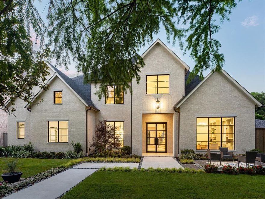 Stunning new construction home built by Thomas Signature Homes, nestled in the prestigious neighborhood of Preston Hollow. This exquisite residence boasts an impressive 7168 sqft of luxurious living space. With 6 spacious bedrooms, 5 bathrooms, and 2 half baths, this home provides ample room for relaxation and entertainment. The master suite and a guest bedroom are conveniently located on the first floor. Natural light floods the home, creating a bright and airy ambiance throughout. The thoughtfully designed outdoor patio is equipped with phantom screens, allowing you to enjoy fresh air while maintaining comfort and protection from the elements. With top-of-the-line subzero-Wolf appliances, an oversized pantry, and a tremendous laundry room, this kitchen is a chef's dream and hub for family gatherings and entertaining guests. Situated on an oversized 100 X 180 lot, this property offers an abundance of outdoor space, providing endless possibilities for creating your dream outdoor oasis.