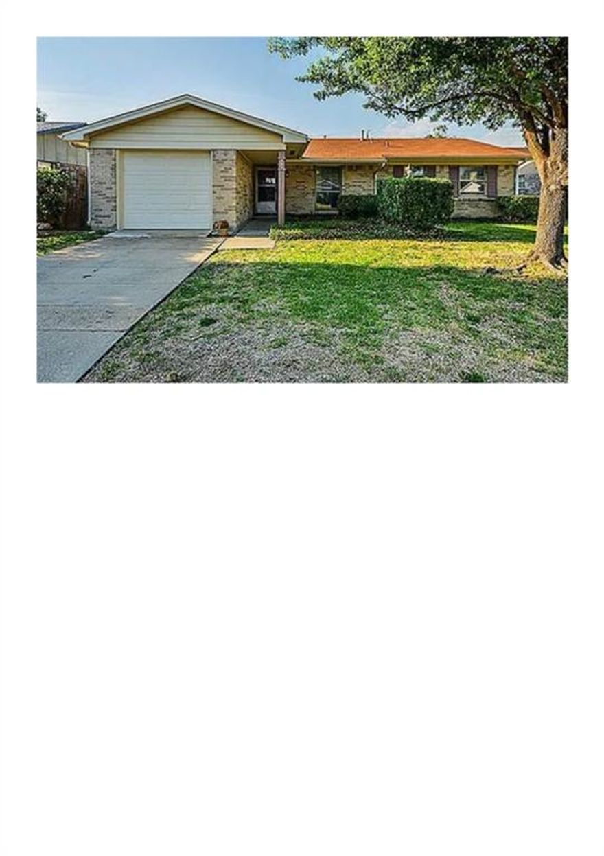 Great location with easy access to Hwy78 in a nice neighborhood within walking distance to Shorehaven Elementary School. Zoned in school district offering School of Choice, therefore, this home provides flexibility and access to a variety of educational opportunities within Garland ISD. Great for investors and first-time buyers.  Priced with repairs and updating in mind. Foundation work needed. Offer As Is. Seller makes no repairs. Exterior landscaping in need of TLC but has a nice starting point. Galley-style kitchen is efficient with nice flow. Handy access off kitchen to backyard and covered porch that needs repairs. 3-bedroom, 2 bath great layout for a family. Ensuite bath in primary bedroom.
All information deemed reliable but not guaranteed and should be independently verified.  Buyer and Buyer's agent to verify all information including measurements, schools, tax, etc.