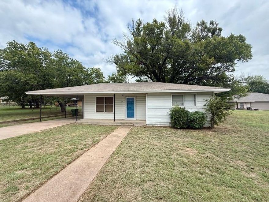 Cute 2-1 in the heart of Springtown. Home features open concept living with attached carport and storage. Close to schools, shopping, 199 and 51. This home is perfect for starting out, slowing down or downsizing. HVAC recently updated. Sewer and drain under house replaced. No survey, buyer will need to purchase a survey.