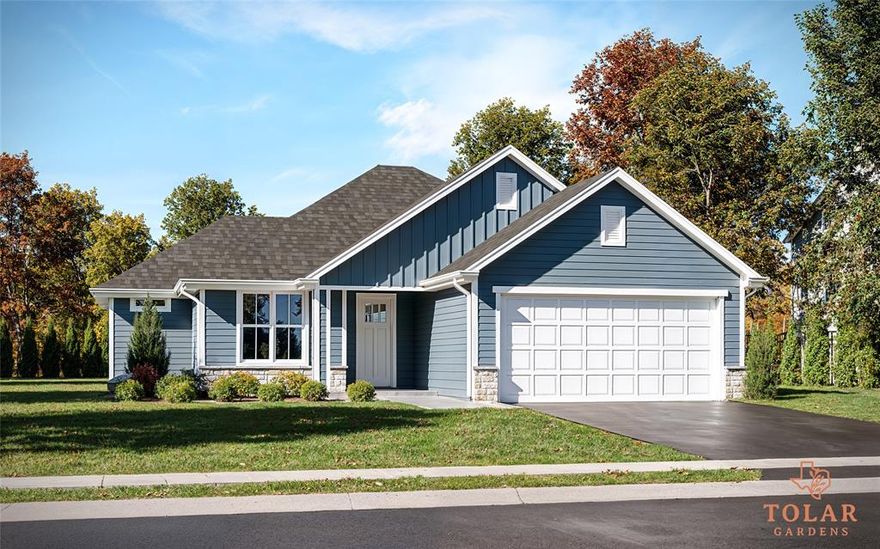 Welcome to 809 Lavender Court in the new community of Tolar Gardens, built by True Texas Builders! This new construction home is currently under construction and offers an exciting opportunity to secure a stylish new build at an incredible value. Designed with 3 bedrooms, 2 bathrooms, and 1,346 sq ft, this home features a functional layout with an open concept feel and a kitchen with an island perfect for gathering, entertaining, and everyday living.

The exterior showcases fresh modern curb appeal with beautiful color contrast and clean lines, while the interior selections bring a custom touch with warm wood tones, bold accent finishes, and trendy black and gold hardware and fixtures. Complete with a 2-car garage, this home delivers the perfect blend of comfort, design, and affordable luxury in a peaceful small-town setting. Don’t miss your chance to get in early and enjoy brand-new construction in Tolar Gardens! Expected completion April 2026!