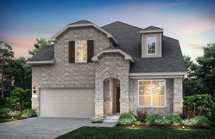 NEW CONSTRUCTION: Welcome to Highland Lakes in McKinney! Discover the exquisite two-story Riverdale plan - available August 2026 move-in. This stunning 5-bedroom, 4-bathroom home features an airy kitchen with an oversized center island and large Media room. The community boasts a refreshing pool and a lush park, perfect for relaxation and recreation. With 2976sq. ft. of open concept living space, this home is ideal for a growing family or entertaining guests. With no MUD or PID and set in Prosper ISD this home is the perfect fit for you!
Experience the perfect blend of comfort and sophistication in this beautiful new home.