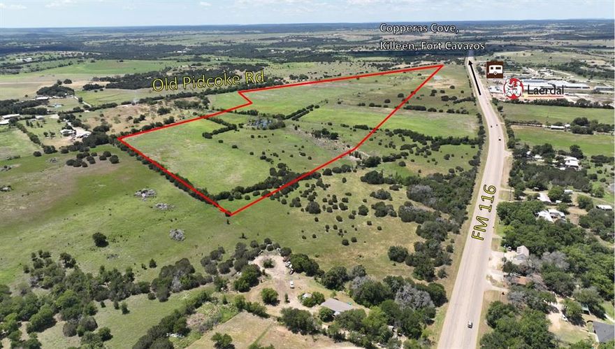 73.25 acres of city-annexed development land in Gatesville, Texas, offering a strategic Central Texas location positioned for commercial, industrial, mixed-use, or employment-driven development. Located within the Gatesville city limits, this tract provides a scalable footprint suitable for mixed-use projects featuring commercial or retail frontage with residential development behind, anchor retail concepts, service-oriented commercial uses, light industrial, distribution, logistics, or workforce and market-rate housing. City utilities are available, and the property currently maintains AG tax status, allowing for favorable holding costs during planning, entitlement, and development phases. Gatesville's low crime rate, business-friendly environment, stable workforce, and favorable tax climate, make it increasingly attractive for employer-driven growth and housing demand. The property is located near Fort Hood, one of the largest military installations in the United States, which continues to drive sustained demand for housing, retail services, logistics, and defense-adjacent development. The site also benefits from proximity to the Gatesville Municipal Airport, providing regional air access for corporate users, logistics operators, government agencies, and contractors, and to Central Texas aerospace and advanced manufacturing activity, including SpaceX operations. The region supports long-term employment growth tied to military, manufacturing, transportation, and distribution sectors. From a connectivity standpoint, Gatesville offers convenient access to Waco, Temple, and Killeen, with reasonable drive times to Austin, Dallas–Fort Worth, and Houston, allowing developers to capture demand without major metro congestion or costs. This tract represents a flexible, infrastructure-supported development opportunity with multiple use paths, phased development potential, and long-term upside in a growing Central Texas corridor. Additional contiguous acreage is available.