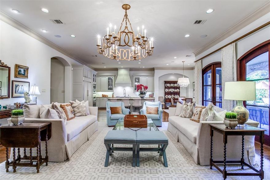 Extraordinary University Park stunner on a spectacular lot in a coveted enclave near the fabulous Moody YMCA, Highland Park Village and Dallas Country Club. Incredible chef's kitchen with a large walk-in pantry open to the spacious den with stately french doors. Sophisticated study. Gorgeous dining room.Charming wine room. Loggia with a fireplace, fridge, ice maker and grilling station overlooking a magnificent spa and huge private backyard. Luxurious primary suite with a sitting area and 2 closets. 3 additional bedroom suites and an oversized game room. Rare 3 car epoxied garage. Front circle drive. Designer finishes and light fixtures throughout. Platinum address in highly sought after Bradfield Elementary.