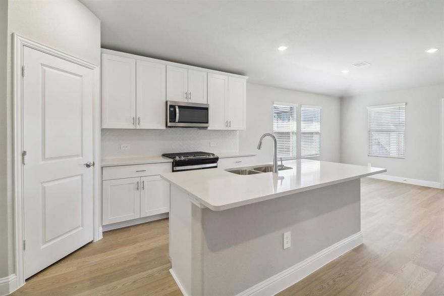 BRAND NEW energy - efficient home Jan 2026! The spacious living area flows seamlessly outdoors to the covered back patio. White cabinets with veined white quartz countertops, tan tone EVP flooring with dark beige tweed carpet.  Situated perfectly in a small town, Stonehaven homeowners will enjoy the benefits of an effortless commute to Dallas using nearby I-20 and Highway 175. This serene community also boasts amenities including a resort-style pool, kid's splash pad, cabanas, and a children's playground. Schedule a tour and see our energy-efficient features like multispeed HVAC systems, spray foam insulation, and high-performance air filtration.* Each of our homes is built with innovative, energy-efficient features designed to help you enjoy more savings, better health, real comfort and peace of mind.