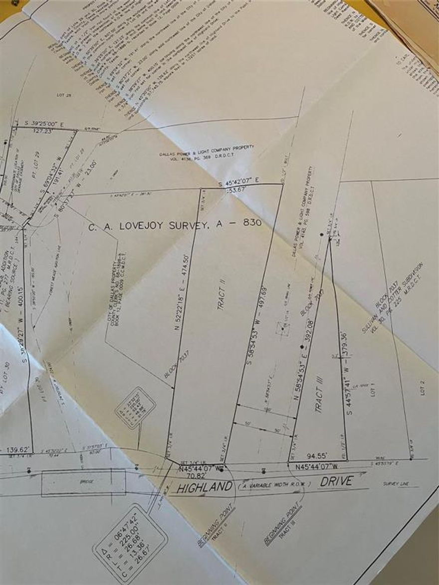 Wow, Almost 1.4 acres of forested land with no neighbors on any side. The property sits above the land on both sides and appears to be crowned. The north side is just a creek and trees, the east side is just trees and an easement, and the south side is the Oncor electrical easement for power lines that is becoming a bike path. This is a unique opportunity for acreage in Dallas. The property sits in the 100 year flood plain, but 4 or more feet above the surrounding land. There is a new survey in the documents section.