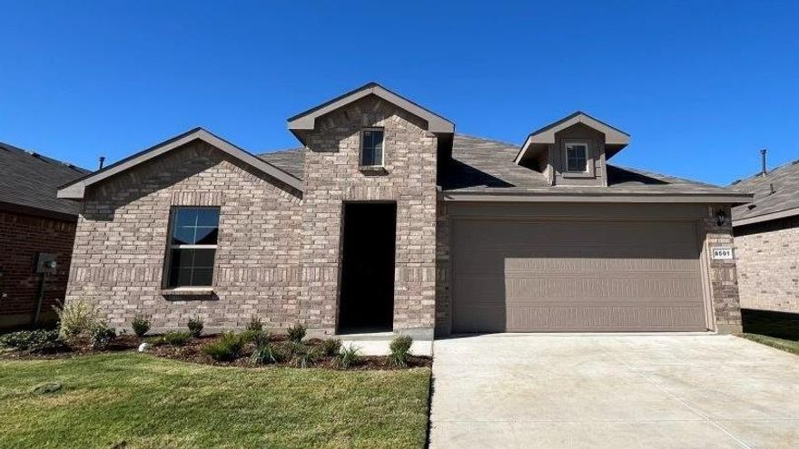 Available for a Quick Move-in! Now selling the new phase at D.R. Horton's Rosewood at Beltmill in North Fort Worth and Eagle Mountain-Saginaw ISD!! Gorgeous Single Story 4 bedroom Justin floorplan-Elevation C, Complete and Move-In Ready! Modern open concept with Living and Dining opening to large Chef's Kitchen located in the heart of the Home complete with Island, Granite Countertops, Stainless Steel Appliances, Gas Range and walk-in Pantry. Large main Bedroom with 5 ft over sized shower and walk-in Closet. Tiled Entry, Hallways and Wet areas plus Home is Connected Smart Home Technology Pkg. Covered front porch and back Patio, 6 ft stained fenced Backyard, Gas Tankless Water Heater, Landscape Pkg with full sod, Sprinkler System and more! Playground and Amenity Center with resort-style pool. Nearby nature, wildlife, and outdoor activities include Eagle Mtn Lake offering Boat and Jet Ski rentals; Eagle Mtn Park offering hiking trails, nature; and Twin Points Park offering seasonal beach and party area rentals.