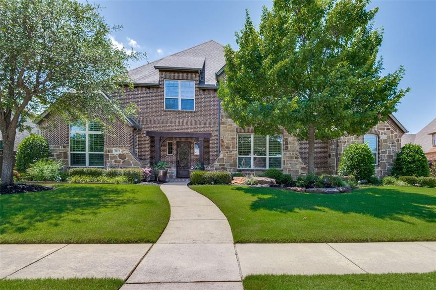 Stunning Ashton Woods Home with Backyard Oasis!
This beautifully designed home features rich wood flooring throughout the downstairs and a gourmet kitchen with a 5-burner gas cooktop, double ovens, built-in refrigerator, granite counters, and a farmhouse sink. Dual staircases lead to an expansive upstairs with game room, media room, card room, loft with wet bar, and built-ins. All three upstairs bedrooms include private ensuite baths. Step outside to your own summer retreat—complete with a sparkling pool, outdoor kitchen, and covered patio with a dedicated pool bath. High-end finishes and thoughtful design make this home a must-see!