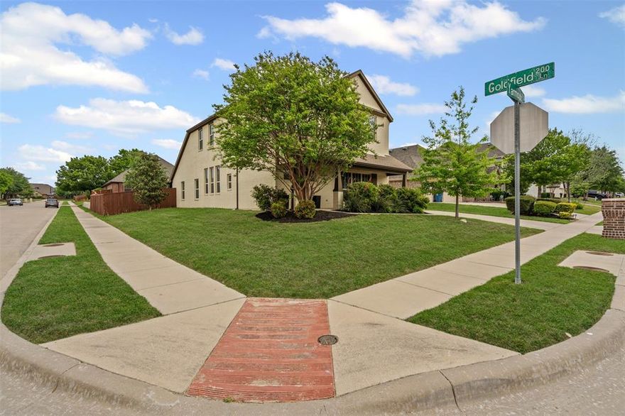 Welcome to this beautifully maintained 4-bedroom, 2.5-bathroom home. Situated on a spacious corner lot, this residence offers both comfort and convenience in a vibrant community. Step inside to discover an open-concept living area filled with natural light, high ceilings, and a cozy fireplace—perfect for relaxing or entertaining guests. The kitchen features ample cabinetry, a breakfast bar, and a dining area. The primary suite includes a private en-suite bathroom with dual sinks, a soaking tub, and a separate shower. Outside, enjoy the generous backyard and privacy fence—ideal for outdoor gatherings, pets, or play. Located in a well-kept neighborhood with walking trails, community pool, ponds, and playgrounds, this home also offers easy access to major highways, shopping, and schools. Don’t miss your chance to own this charming property!