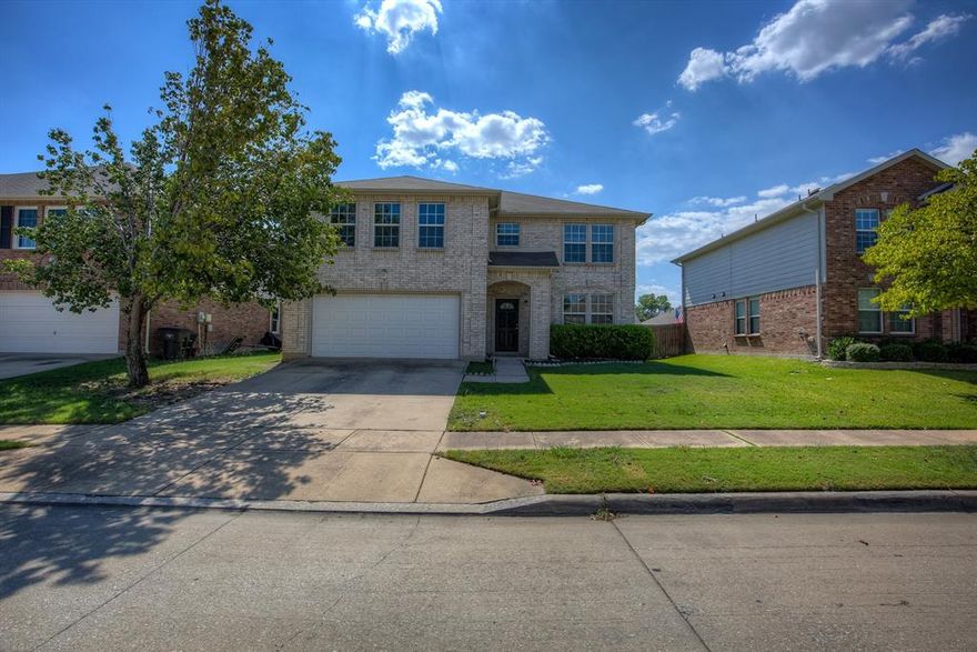 This spacious 5-bedroom, 3-bath, two-story home in Keller ISD offers the perfect blend of comfort and functionality. The landscaped front yard sets the tone, leading into an open floor plan with a mix of laminate, ceramic tile, and carpet flooring. Downstairs, the eat-in kitchen features built-in cabinets, dual sinks, an electric range, and a walk-in pantry, opening to the living room with a cozy fireplace. You’ll also find a formal dining room, a full bathroom with built-in cabinets, a separate utility room with space for a full-sized washer and dryer, and one bedroom that’s perfect for guests or a home office. Upstairs, a bonus room offers extra space for work or play. The master suite includes dual sinks, separate vanities, a garden tub, a separate shower, and a walk-in closet. 3 additional bedrooms, one with its own walk-in closet, share a third full bathroom with built-in cabinets and dual sinks. The backyard is ready for relaxing or entertaining, with a wood fence, deck, and covered patio. A two-car garage with a single door adds convenience, rounding out a home that truly has space for it all. See it today! All Westrom Group residents are enrolled in our RESIDENT BENEFIT PACKAGE (RBP). Please view our website for more details.
