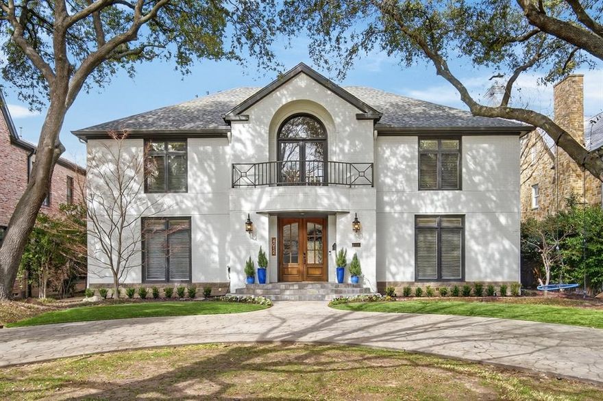 Amazing Transitional home on oversized extra deep, heavily treed lot of 71x183 in the Fairway! Full of abundant natural light with 10 ft ceilings downstairs & a wide center hall with dramatic staircase and light space. Property flows superbly for entertaining. The formals are large & gracious. The large kitchen has granite counters, a very large island, Shabui Kitaro slate backsplashes, SubZero fridge & more. Any gourmet chef would love this kitchen.  The breakfast area and family room have multiple French doors giving a panoramic view of the fabulous backyard. The family room features a modern, stacked stone fireplace. The dining room is oversized and has floor to ceiling windows as does the living room. The living room has a second fireplace. A large 5th bedroom is downstairs with a full bath. The primary bedroom suite is upstairs with a large bath. The remaining 3 secondary bedrooms are upstairs. All are large and have insuite baths and large walk in closets. A large bright gameroom is also upstairs along with a laundry room with lots of cabinets and a sink. The ceilings are coved upstairs. The amazing backyard is an oasis with a wrap around 10 ft.wide covered porch, a Travertine patio, a large beautiful pool & extra yard to roam! The large private backyard is hard to find in UP at this price! The front has a circular driveway flanked by large beautiful trees. The garage is oversized with extra storage. Walk to Preston Center & Hyer Elementary and the Smith Park. You are in the heart of everything!