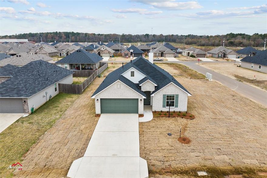 The country setting of fast growing Haughton offers all the conveniences, while the hometown feel.  Close to BAFB new gate, hospitals, downtown and Minden, this location is unmatched!  This open floor plan welcomes you with granite countertops in the kitchen with gas cooktop and stainless appliances for the most discriminating cook!  Entertaining will never be so easy with seated breakfast bar of just hanging out to talk to the cook!  Water the 2024 Superbowl from anywhere with this floor plan and enjoy the company! The owners retreat is just that, one to wake and come home to and enjoy the walk in shower, garden tub and separate vanities.  The remote two other bedrooms allow for privacy and accomodate all the furniture for the kids or office and a hall bath!  The back patio accomdodates an outdoor sitting area and tv and the yard plenty of room for the kids, dog or gardening!