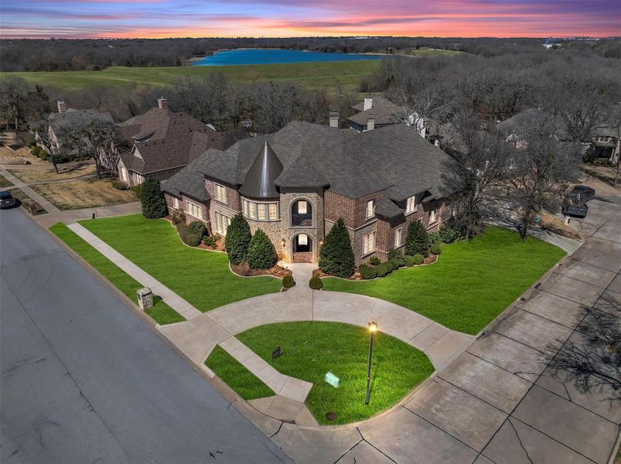 Introducing 2909 Canyon Creek, a stunning custom home offering 4,731 sqft of luxury living. This exquisite property features 4 spacious bedrooms, 3.5 bathrooms, beautiful home office space, and a dramatic dining room with soaring 20-foot ceilings. The grand custom kitchen boasts detailed cabinetry, plenty of counter space with beautiful granite countertops, perfect for culinary enthusiasts. For entertainment, enjoy a dedicated movie room. Outside, a custom pool with a breathtaking waterfall feature awaits, complemented by a spacious patio ideal for hosting gatherings. The home sits on a prime corner lot, complete with a 3-car garage and picturesque views of the community pond just across the street. This is truly a one-of-a-kind home, blending elegance and functionality in an unbeatable location. BONUS FEATURES: A brand-new roof and gutters were installed in July 2023 for peace of mind. The home also includes a commercial-grade Wi-Fi system providing 100% coverage throughout—no dead zones! Outside, enjoy a state-of-the-art, Wi-Fi–enabled smart pool and spa, complete with a full pool heater, built-in floor cleaning system, and pier-anchored construction to bedrock for lasting quality. Designed and built by Allison Pools—the same team behind the Choctaw Casino pools—this backyard is truly a showstopper.