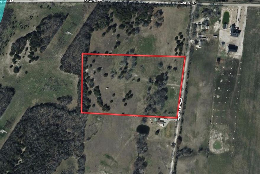 RES-Real Estate Services, LLC is proud to present this 11.71 acre Ag Exempt tract in beautiful Southeast Grayson County. Kentucky Town Special Utility District water CCN with water meter installed and is in Tom Bean ISD. Property has approximately 432 linear feet of frontage on Homer Smith Road. Generally located on the SWC of Knob Hill and Homer Smith Road intersection. No sewer, no floodplain, no pipelines or transmission lines on property. Building site toward the Western portion of the property where owner has installed underground electric utilities and water to that area. Great place to either build or invest in a property with utilities in place and no restrictions. Property is a must-see for its location, rolling topography, cleared brush, trees and installed fences.