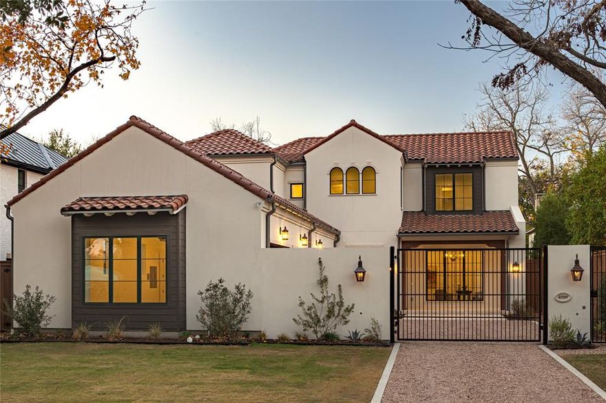 A masterclass in light, balance, and understated luxury, Casa de Luz is the latest bespoke estate from Catena Homes, designed in collaboration with architectural firm Briggs AD and finished with soul by the acclaimed interiors team at Sees Design. Blending the warmth of Spanish heritage with modern restraint, this gated compound invites you into a world where time slows, soaring ceilings, and textural plaster fireplaces and hallways, that catch every golden hour glow. Each space feels effortless yet deeply considered: from the handmade tile finishes to the custom arched openings, every detail honors timeless craftsmanship.The kitchen, a sculptural culinary centerpiece,  flows easily to the dining room that opens to al fresco living spaces designed for conversation and long dinners under the stars. The primary suite is a private sanctuary — complete with spa-level bath, custom cabinetry, and views that stretch across curated gardens. At once soulful and sophisticated, Casa de Luz is not just a home — it’s a feeling. Built to endure. Designed to be remembered.   New Construction , Modern Spanish House , Steam Shower , Pool , Hand Made Tile , Subzero Fridge , Wolf Range , Temperature Controlled Wine Room , Italian Marble , Large Lot , Dallas , Bluffview , Downstairs Bedroom, Prep Kitchen , Outdoor Living