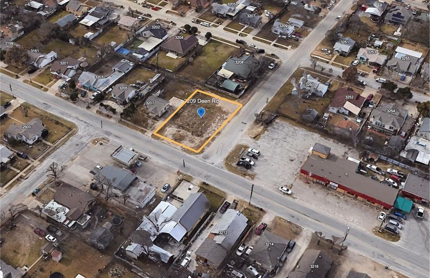 Commercial Lot (Zoned F, General Commercial) Can be used for nightclubs, bars, skating rinks, etc. Alcohol sales and on-premises consumption permitted