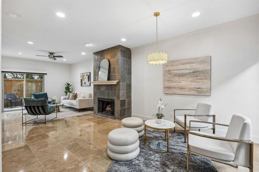 Located just one block from the Katy Trail and a short walk from Knox St., this beautifully updated townhome offers refined living within an intimate 12-residence community in one of Dallas’ most walkable neighborhoods.
Freshly painted with new carpet, the home is truly move-in ready. The first floor features tall ceilings, a gas-burning fireplace, recessed lighting, and designer fixtures. Spacious living and dining areas flow seamlessly to a large private patio, ideal for entertaining, grilling, or relaxing outdoors. Upstairs, two generously sized bedroom suites each include updated en-suite baths, creating an ideal dual-owners’ layout for guests, roommates, or a lock-and-leave lifestyle. A third-floor bonus area provides flexible space for a dedicated home office or fitness area, and opens to a private rooftop deck. 
Additional features include secure underground parking for 2 vehicles and off-street guest parking on the north side of the community. 
You will be the envy of all your friends with easy access to the Katy Trail, Knox Street dining and shopping. Now is your chance to get in this fantastic boutique complex, with an exceptional location, and effortless Uptown living.