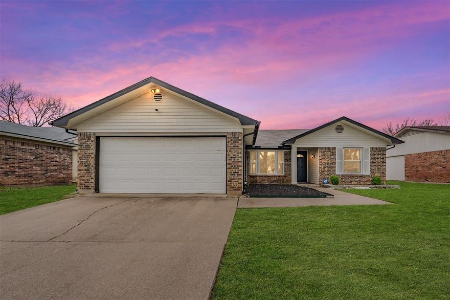 Welcome to this beautifully maintained 3-bedroom, 2-bath home that blends comfort, style, and thoughtful upgrades. From the moment you step inside, you'll notice the bright and open living area featuring vaulted ceilings, scraped hard wood flooring, abundant natural light, and a cozy fireplace—creating the perfect space for both relaxing evenings and entertaining guests.

The kitchen offers ample counter space, newer cabinets and tile flooring, all appliances, and a charming dining nook ideal for everyday meals or gathering with family and friends. The spacious primary bedroom provides a peaceful retreat designed for comfort and privacy. Two additional bedrooms on the other side of the house offer flexible space for family, guests, or a home office and share a well-appointed full bathroom.

Recent improvements add both value and convenience, including newly installed Windows and blinds, Patio sliding door, an updated electrical panel, a brand-new front door, and custom closet organizer shelving for enhanced storage.

Step outside to a private backyard featuring a patio perfect for outdoor dining, entertaining, or simply enjoying quiet evenings. The yard offers plenty of space for pets, play, or gardening.

Located in a welcoming neighborhood close to Martin high school, easy access to I-20, parks, shopping, and dining, this home combines everyday convenience with comfortable living. Don’t miss the opportunity to make this move-in ready home yours—schedule your showing today.