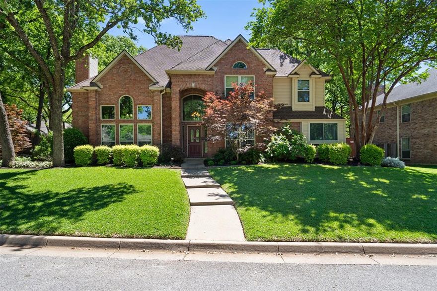 Located within highly sought-after Mansfield ISD and offering NO HOA, this 3,658-square-foot, 4-bedroom, 4-bathroom home provides a rare combination of flexibility, freedom, and access to top-tier schools.

Inside, you’ll find a light-filled, open-concept layout with vaulted ceilings, decorative lighting, and a welcoming living area centered around a fireplace. The kitchen serves as the heart of the home, featuring granite countertops, custom cabinetry, stainless steel appliances, and a large island that seamlessly connects to the main living space—ideal for both everyday living and entertaining.

The main-level primary suite offers privacy and ease of living. Just off the suite, a versatile office includes built-ins, a closet, and direct access to a full bath, providing flexibility for a home office, nursery, or guest space. Upstairs, a secondary bedroom with a private full bath functions as a second primary—well-suited for guests or multi-generational living.

Additional features include three living areas, two fireplaces, two dining areas, a spacious utility room with built-in cabinetry and sink, and a garage with additional shelving and storage. The oversized cul-de-sac lot is complemented by a beautifully landscaped backyard with a heated pool and spa, creating a private setting for outdoor use and entertaining.

Schedule a private showing to experience the home and its outdoor amenities just in time for the Spring and Summer seasons, and discover the opportunity to make it your own.