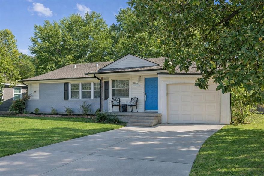 Beautifully updated and truly move-in ready! Refinished hardwoods throughout, quartz countertops, under-mount sink, striking fixtures, and fresh white paint give this home a clean, designer feel. Renovated bath features subway tile shower and new toilet. Flexible second living space is ideal for a 3rd bedroom or home office. Smart-home features include Nest thermostat and security system. Direct garage access via functional mud area. Vinyl tilt-sash windows, and mature trees add everyday convenience and curb appeal. Major updates include roof (2022), foundation reinforcement (2022), exterior repaint and new gutters (2023), interior repaint with updated trim (2025), plus a new HVAC unit, water heater, garage door and opener, and dishwasher. Refrigerator, four wall-mounted TVs, and additional kitchen storage convey. Seller offering $5,000 toward buyer expenses and optional cosmetic updates or credit at closing. Turnkey value at an exceptional price!