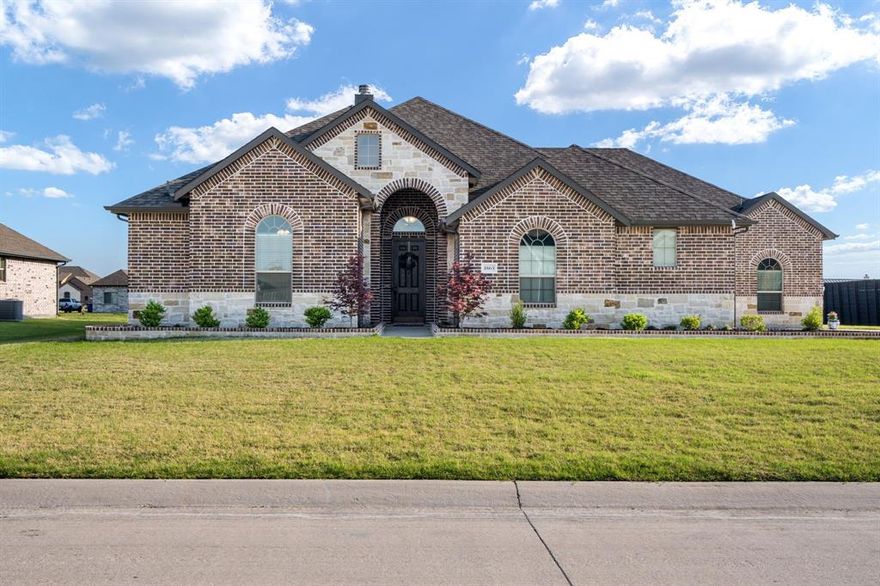 Welcome to elevated country living with all the modern upgrades - this better-than-new 2023-built home offers the perfect blend of space, privacy, and thoughtful design on a sprawling half-acre lot.

Boasting 4 bedrooms, 3 full baths, and a spacious 3-car garage, this 3,016 sq ft home is designed for both everyday comfort and flexible living. A dedicated study offers the versatility to serve as a game room or even a 5th bedroom, while one of the secondary bedrooms features its own ensuite bath - ideal for a private mother-in-law suite or long-term guests.

At the heart of the home, the open-concept living area invites connection and relaxation. The living room showcases a stunning stone fireplace and wood-look ceramic tile flooring, seamlessly flowing into the chef-inspired kitchen. Here, you’ll find custom oak cabinetry, quartz countertops, a large island, stainless steel appliances, and a walk-in pantry - perfect for entertaining or everyday living.

Step outside and experience the true value of space and privacy. The fully sodded half-acre lot is enhanced with lush Bermuda grass, professional landscaping, and a full Rain Bird sprinkler system. Thoughtful upgrades like a custom drainage system ensure peace of mind, while curated landscaping - including Bloodgood Japanese maple trees and Japanese boxwoods - creates a serene, upscale outdoor setting.

Additional upgrades totaling over $40K include reverse osmosis water filtration, custom blinds throughout, and a beautifully designed stand-up shower in the secondary suite. With energy-efficient features, no HOA, PID, or MUD, and meticulous attention to detail, this home offers a rare opportunity to enjoy a refined lifestyle without compromise.

More space. More privacy. More comfort. This is the one you’ve been waiting for.
