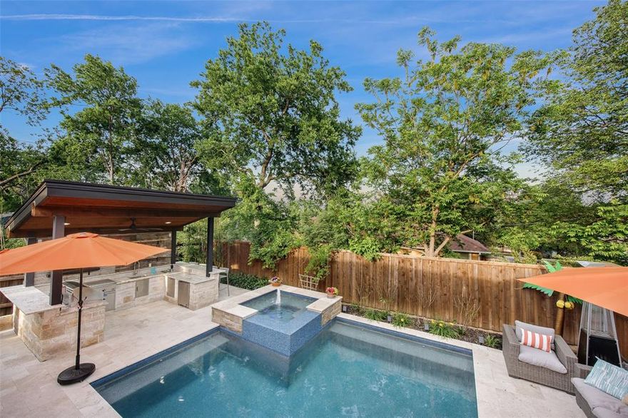 Enjoy the rare blend of walkable convenience and private retreat living just steps from Historic Downtown McKinney. From boutique shopping and coffee spots to award-winning dining and cocktail bars, everything you love about downtown living is right outside your door—while home remains a peaceful escape.

This beautifully updated residence in the Historic District was taken down to the studs, offering peace of mind with newer systems, windows, and modern infrastructure throughout. Thoughtful design and timeless finishes create bright, open living spaces accented by rich wood floors, updated lighting, and a chef-inspired kitchen perfect for everything from casual mornings to elegant entertaining.

Step outside to a backyard designed to impress. The resort-style pool, less than two years old, anchors the space and is surrounded by lush landscaping and multiple areas to relax and gather. A custom outdoor kitchen with upgraded DCS appliances including built-in grill has prep space that makes hosting effortless—ideal for sunset happy hours, weekend barbecues, or memorable poolside evenings.

The primary suite is a serene retreat with a spa-like ensuite bath, while additional bedrooms provide flexibility for guests, a home office, or creative space. Every detail has been intentionally curated to balance comfort, style, and function.

If you’ve been dreaming of a home where you can walk to the farmers market in the morning, meet friends downtown in the evening, and unwind in your own private oasis at night—this is it. More than a home, this is a lifestyle defined by location, luxury, and ease.